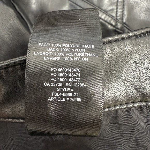 Aritzia Wilfred Vegan Faux Leather Pants Sz 8 Black High-waisted Straight Rebel - Picture 11 of 12